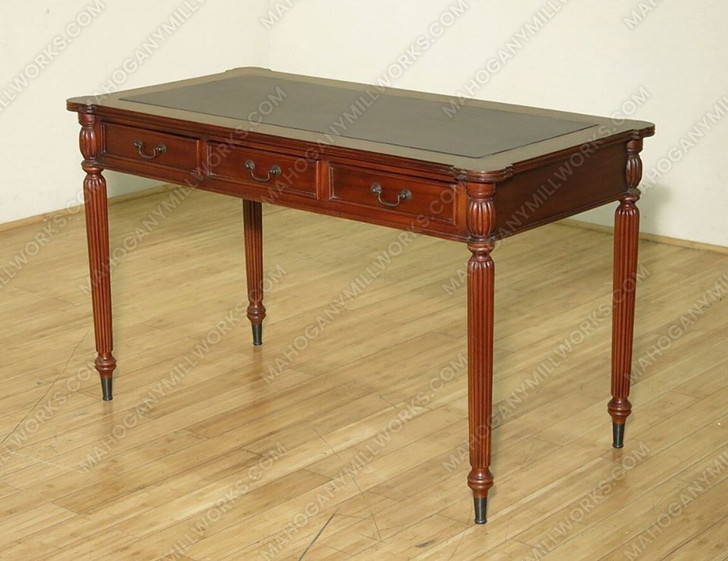 4Ft Distressed Mahogany Sheraton Dark Brown Office Writing Desk