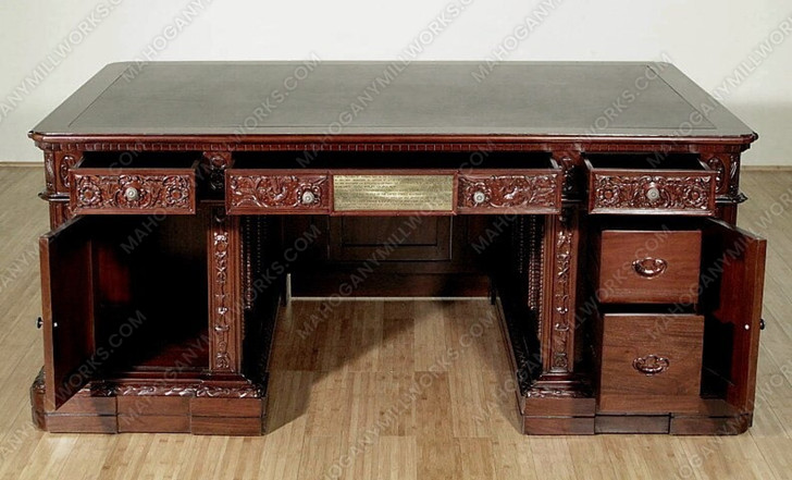 6ft Walnut JF Presidential Oval Office Resolute Desk Replica (6ft x 36"D)