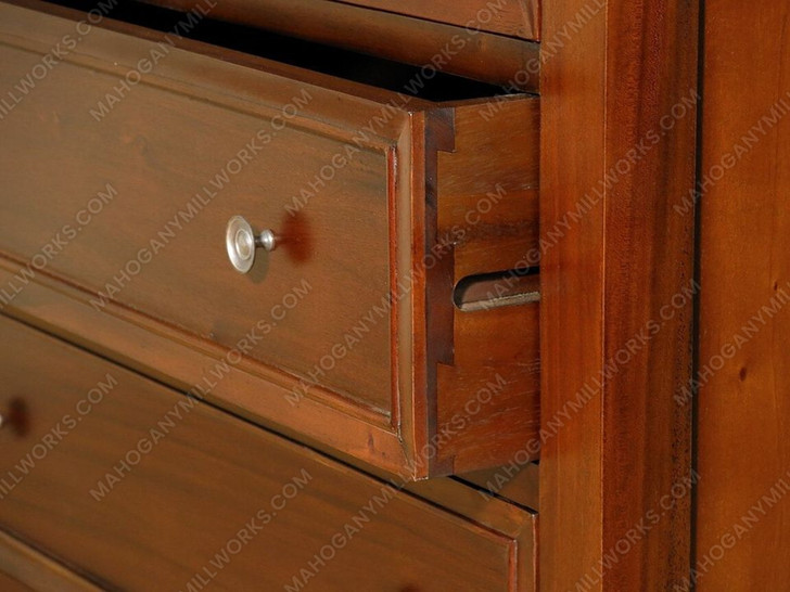 Solid Mahogany 7 Drawer Tall Boy Chest Dresser