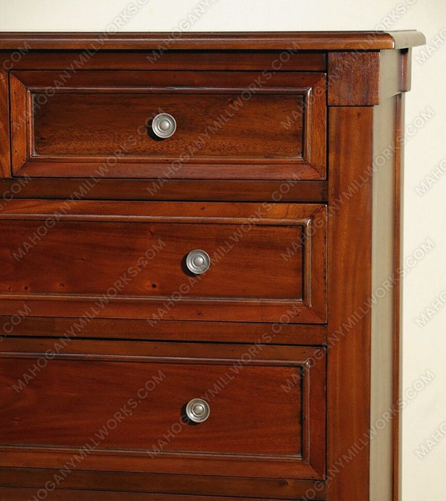 Solid Mahogany 7 Drawer Tall Boy Chest Dresser