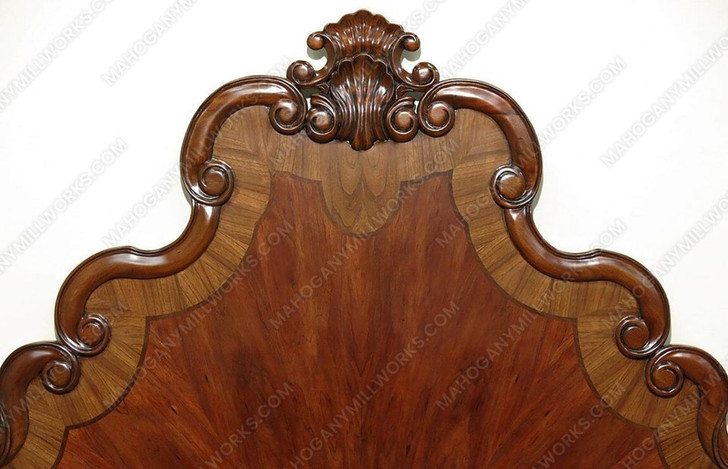 Exquisite rococo mahogany bed with Inlay