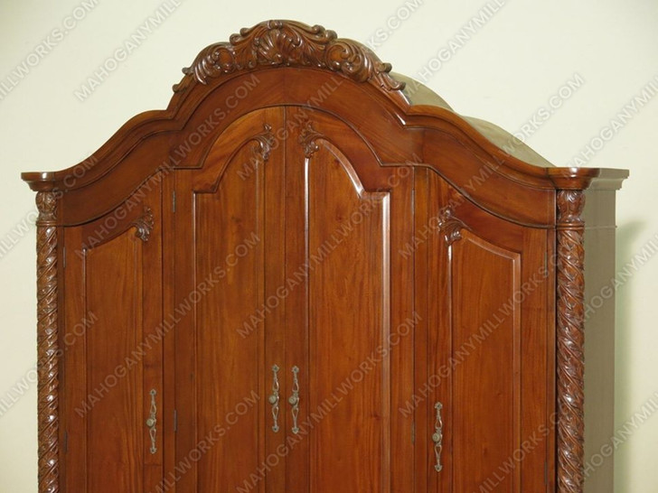 Large Solid Mahogany 4 Door Cabinet