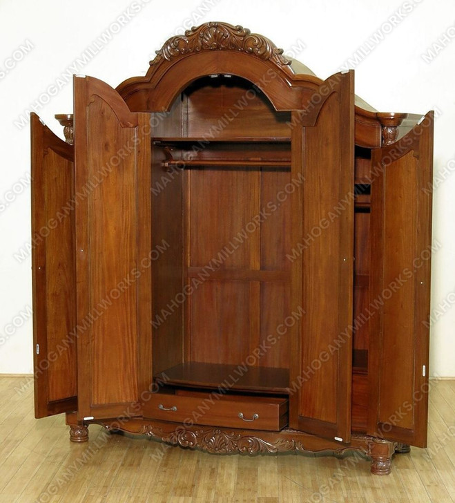 6ft Mahogany 4 Door Wardrobe