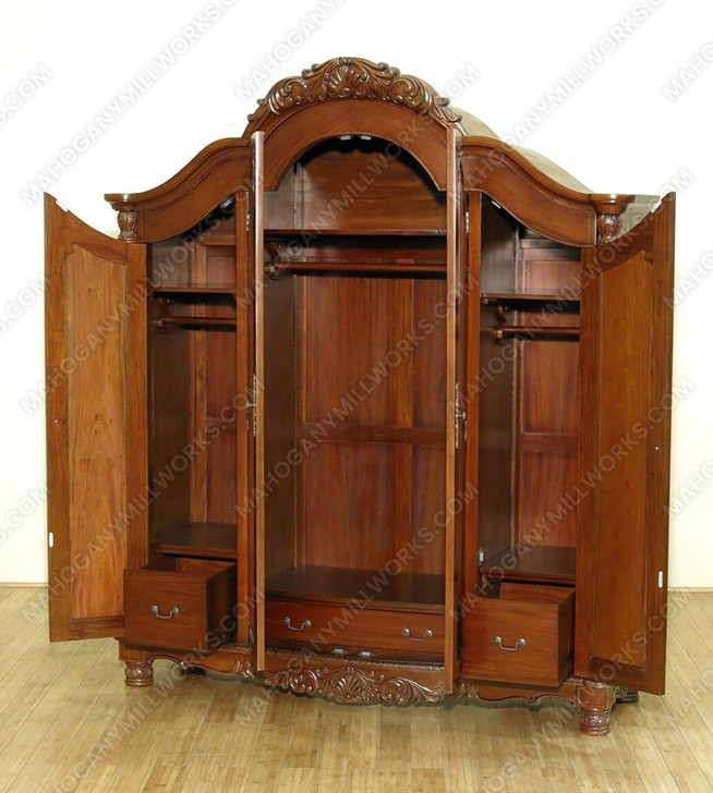 6ft Mahogany 4 Door Wardrobe