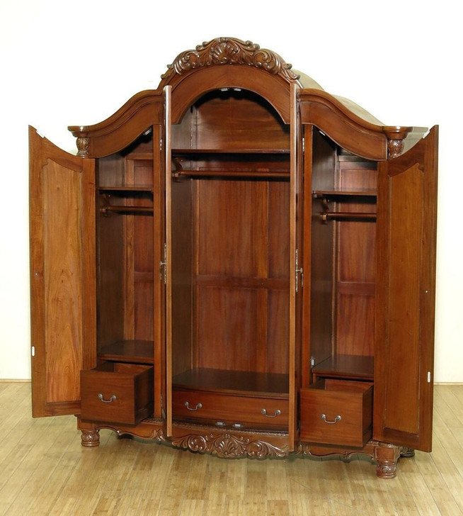 6ft Mahogany 4 Door Wardrobe