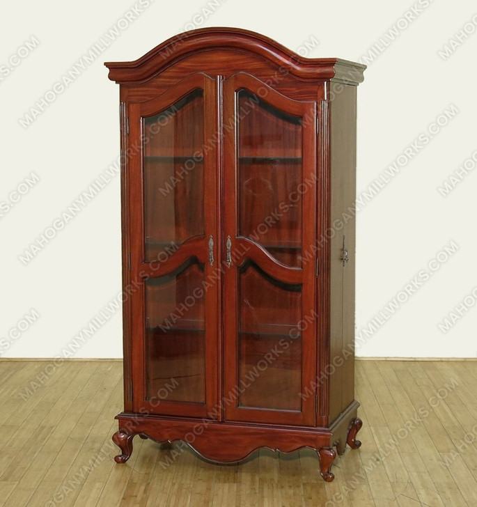 Cherry 2 Door Cabinet w/ Hidden Gun Rack
