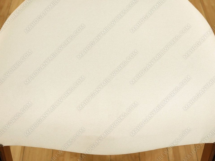 Pair of 2 Solid Mahogany Hepplewhite Shield Back Cream Side Chairs