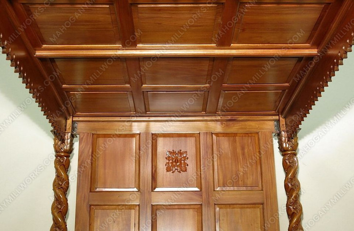 Golden Four-Post Barley Twist Canopy Bed