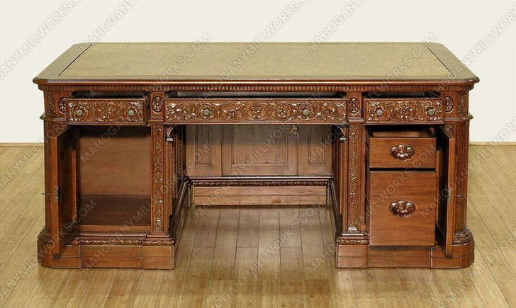 6ft Light Walnut Presidential Oval Office Resolute Desk Replica