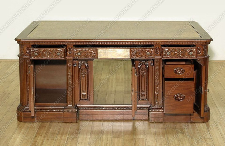 6ft Light Walnut Presidential Oval Office Resolute Desk Replica