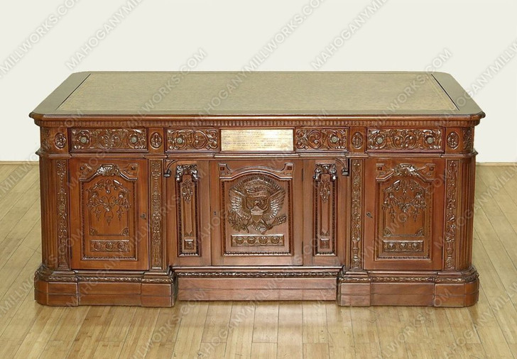 6ft Light Walnut Presidential Oval Office Resolute Desk Replica