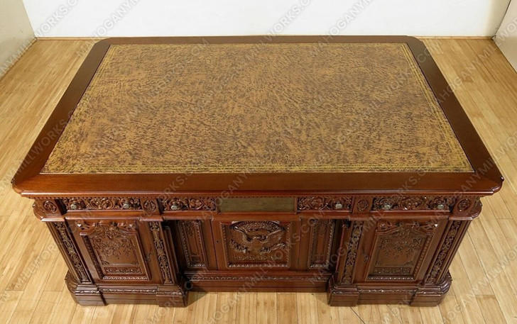 6ft Light Walnut Presidential Oval Office Resolute Desk Replica