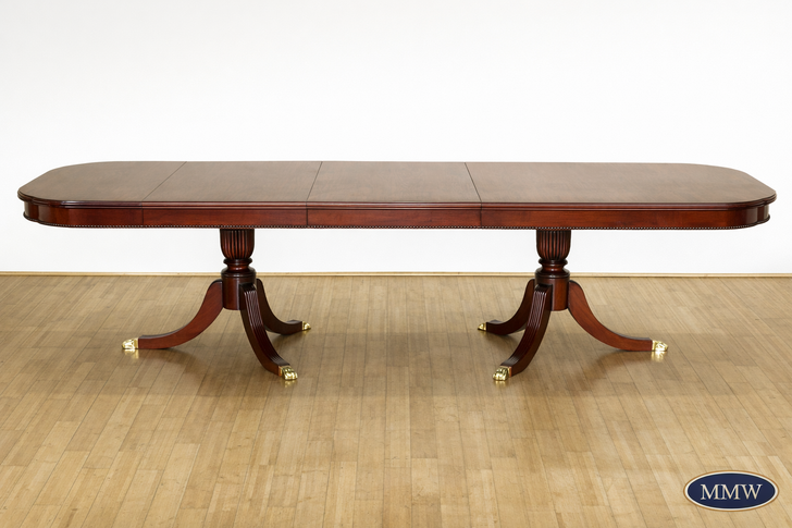 10ft Classic Mahogany Double Pedestal Dining Table
