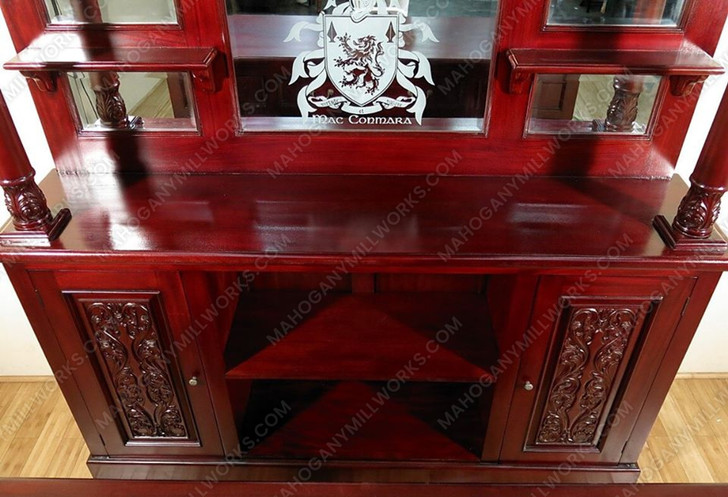 7ft Cherry Victorian Mirrored Back Home Pub Bar