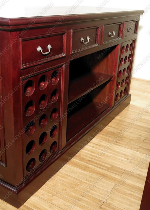 7ft Cherry Victorian Mirrored Back Home Pub Bar