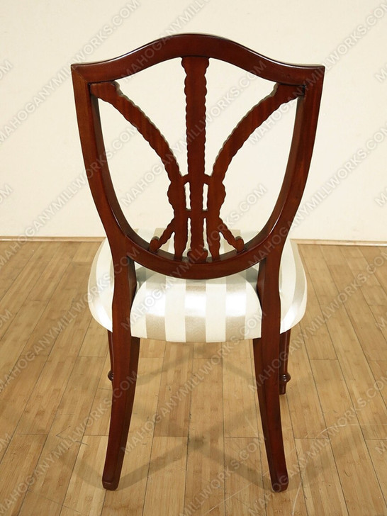 Mahogany Hepplewhite Shield Back Dining Chairs (Set 8)