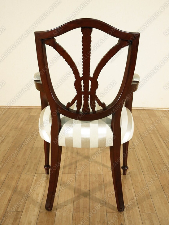 Mahogany Hepplewhite Shield Back Dining Chairs (Set 8)
