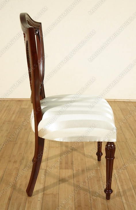 Mahogany Hepplewhite Shield Back Dining Chairs (Set 8)