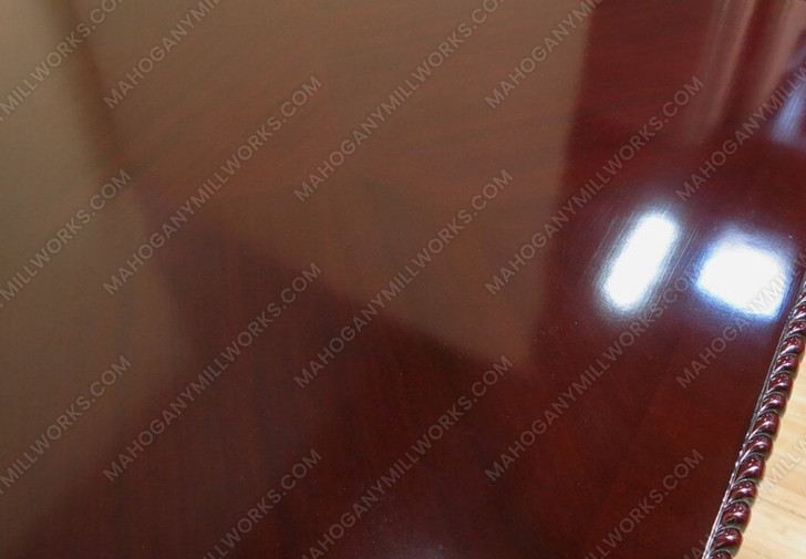 10ft Mahogany Double Pedestal Dining or Conference Table w/ Leaf Extensions