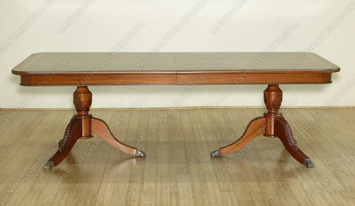 10ft Solid Mahogany Inlay Dining or Conference Table Top Only w/ Leaf