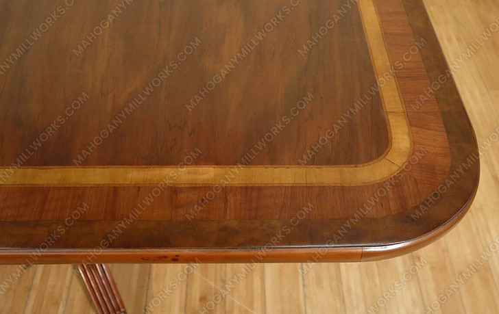 10ft Solid Mahogany Inlay Dining or Conference Table Top Only w/ Leaf
