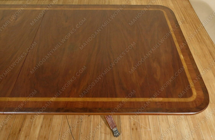 10ft Solid Mahogany Inlay Dining or Conference Table Top Only w/ Leaf