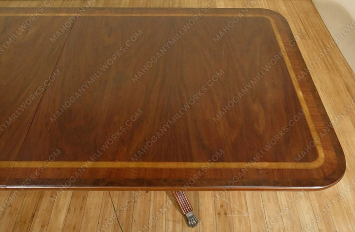 10ft Mahogany Sheraton Dining Table w/ Extension