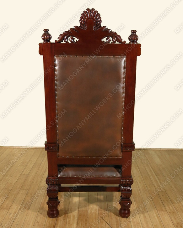 Tall Bishop's Mason Leather Arm Chair