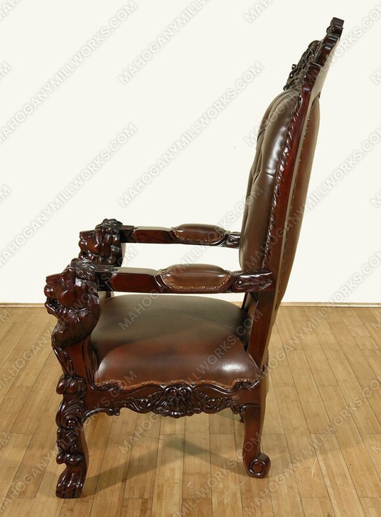 Large Dark Mahogany Elder Mason Church Chair