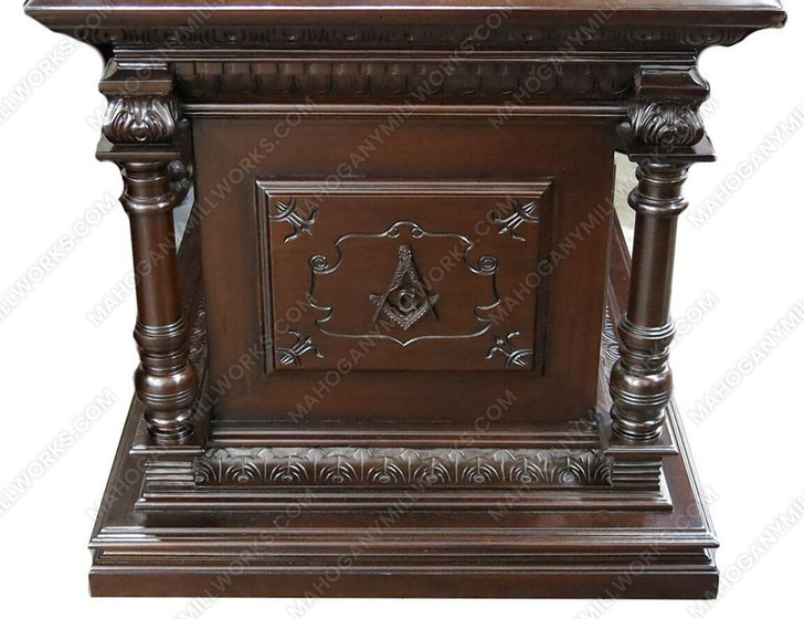 Dark Mahogany Mason Small Church Temple Worship Altar