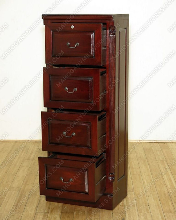 Dark Cherry 4 Drawer File Vertical Office Filing Cabinet
