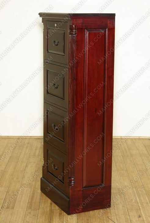 Dark Cherry 4 Drawer File Vertical Office Filing Cabinet