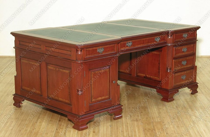 6ft Mahogany Double Sided Partner's Desk