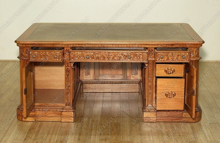 6ft Light Mahogany President's Resolute Oval Office Desk