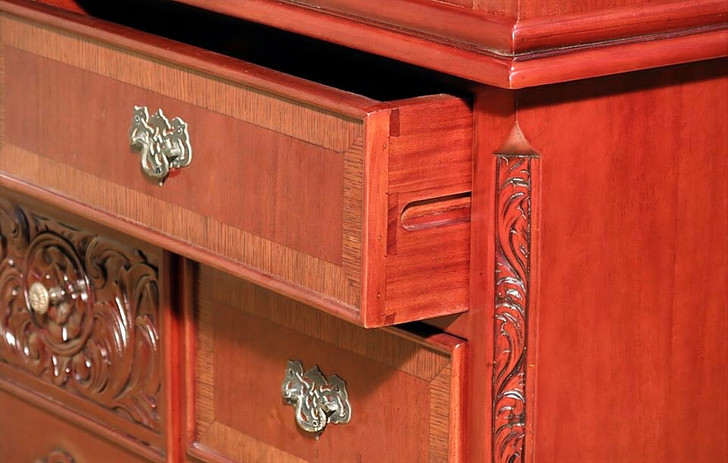 Classic Mahogany Chippendale Tallboy Dresser ~