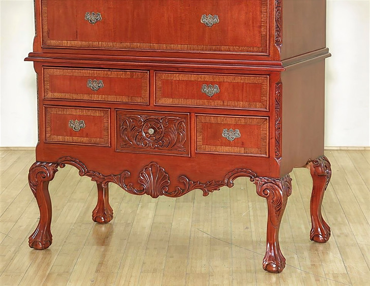 Classic Mahogany Chippendale Tallboy Dresser ~