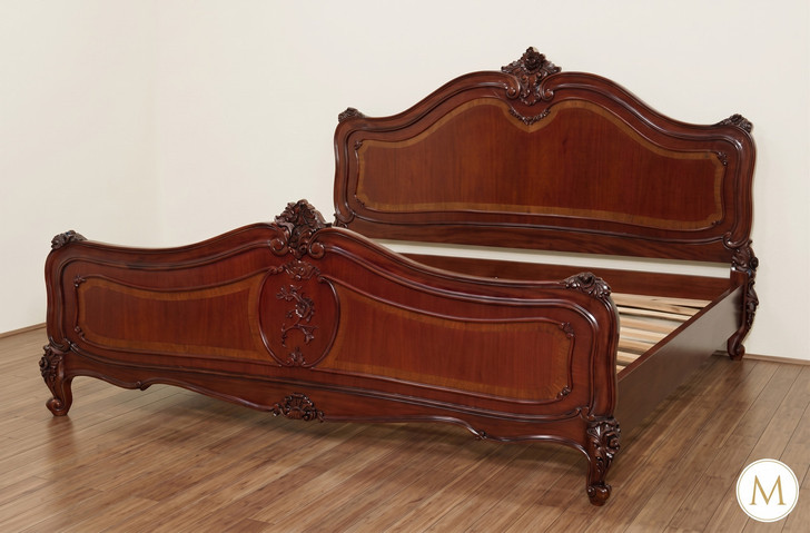 Cherry Empire Marquetry Inlaid Bed