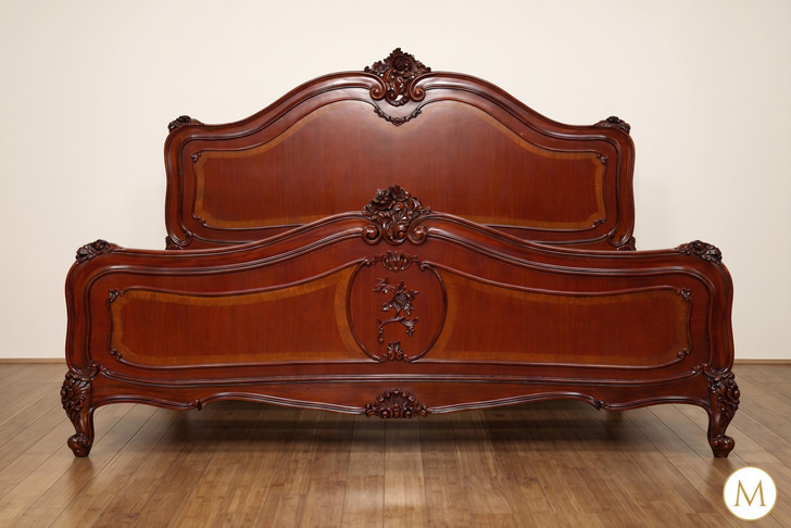 Cherry Empire Marquetry Inlaid Bed