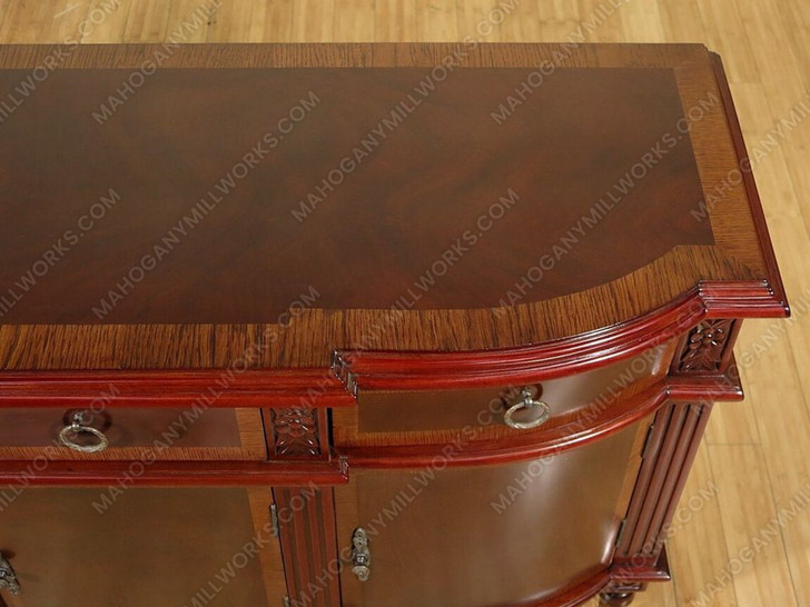Solid Mahogany French Style 4 Drawer Buffet Sideboard Server