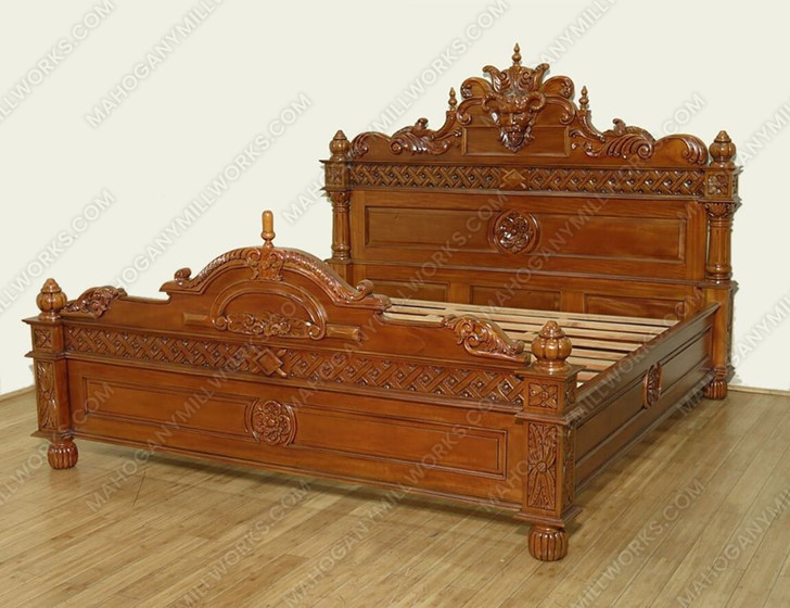 Light Mahogany Gothic Demon Bed