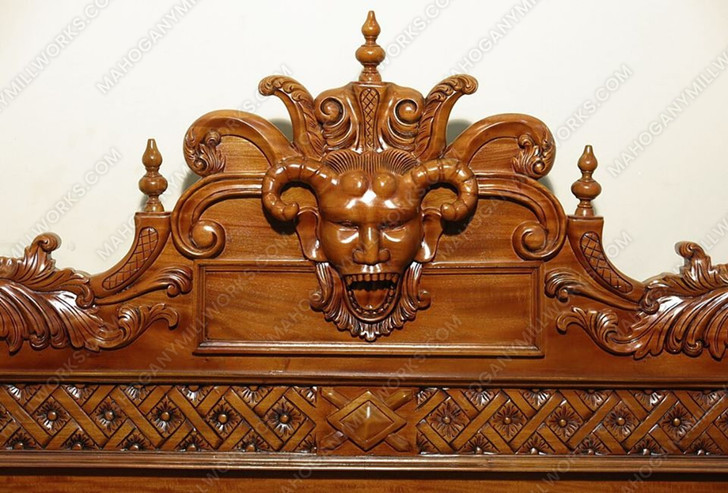 Light Mahogany Gothic Demon Bed