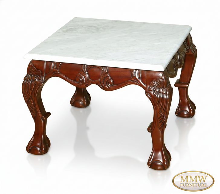 Chippendale Occasional Table w/ Marble