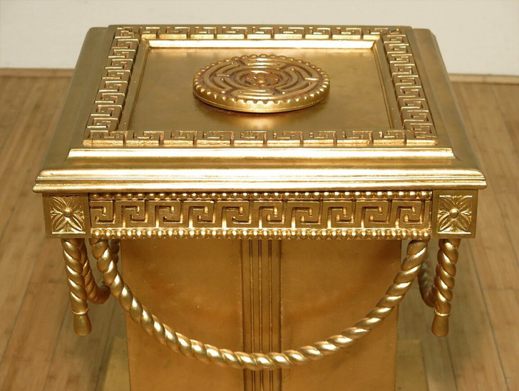Gold Leaf Versace Style Carved Table Pedestals (2)