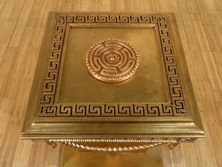 Gold Leaf Versace Style Carved Table Pedestals (2)