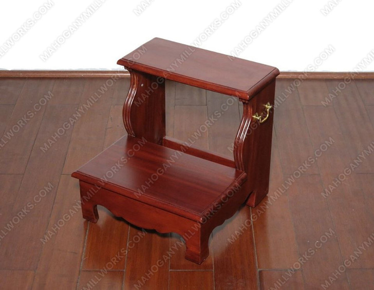 Cherry 2-Step Bedside Office Library Bed Step Stool