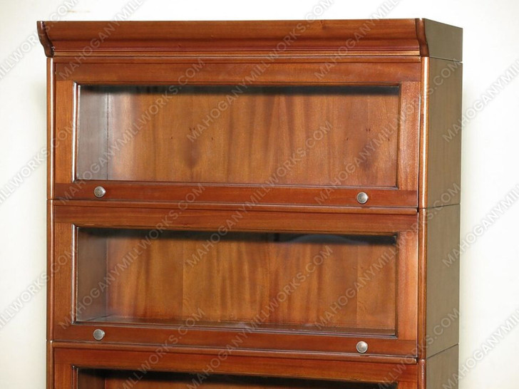 Mahogany 5 Stack Barrister Lawyer's Stacking Bookcase