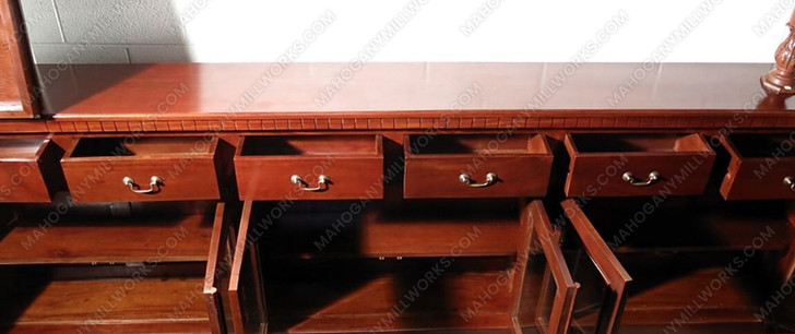 10ft Mahogany Corner Walk-In Bar w/ Flip Top Door