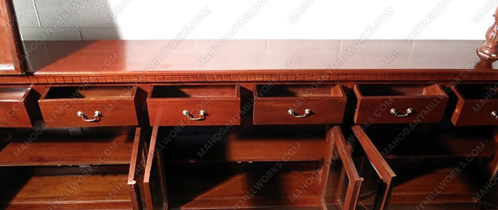 10ft Mahogany Corner Walk-In Bar w/ Flip Top Door
