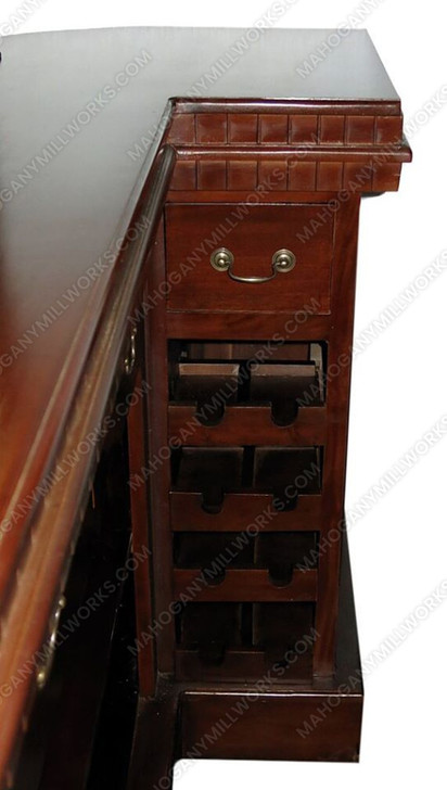 10ft Mahogany Corner Walk-In Bar w/ Flip Top Door