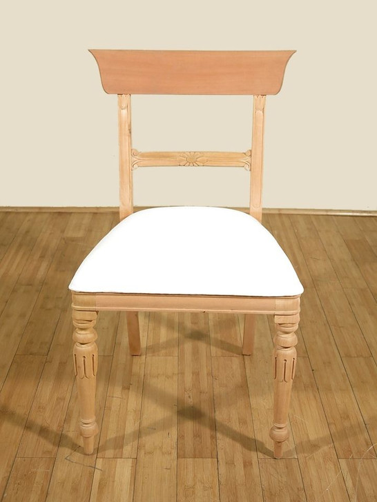 Solid Mahogany Unfinished Regency Dining Side Chair
